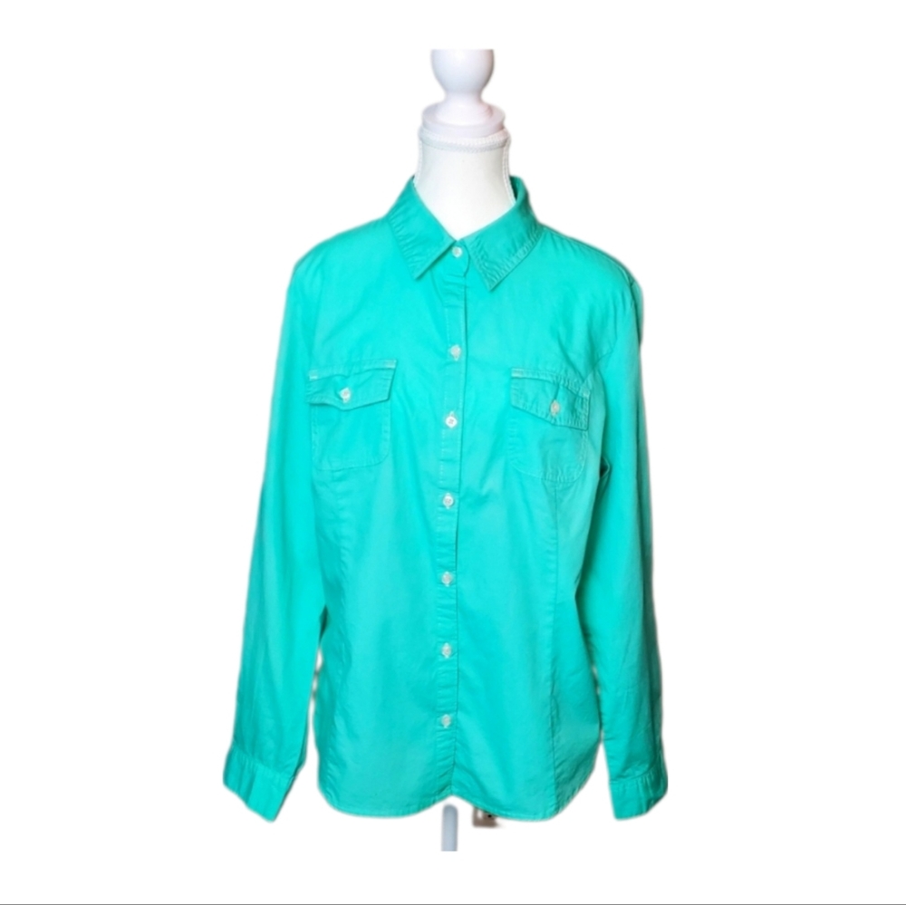 Tommy Hilfiger Green Button Down - XL